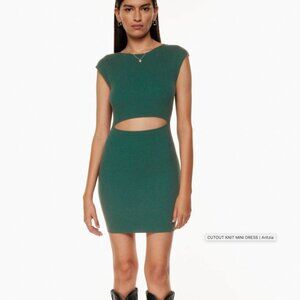 Wilfred Cutout Mini Dress, Aventurine/Emerald Green, 2XS
